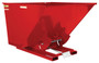 Vestil Steel Light Duty Self Dumping Hopper - 2-1/2 Cubic Yard 2000 lb - Soda Red