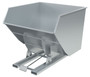 Vestil Steel Heavy Duty Self Dumping Hopper - 4 Cubic Yard 6000 lb - Silver Lining