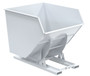 Vestil Steel Heavy Duty No Bump and Dump Hopper - 3-1/2 Cubic Yard 6000 lb - White