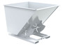 Vestil Steel Light Duty No Bump and Dump Hopper - 2 Cubic Yard 2000 lb - White
