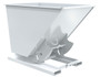Vestil Steel Light Duty No Bump and Dump Hopper - 1-1/2 Cubic Yard 2000 lb - White