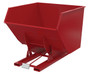 Vestil Steel Heavy Duty Self Dumping Hopper - 4 Cubic Yard 6000 lb - Red