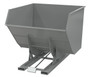 Vestil Steel Heavy Duty Self Dumping Hopper - 4 Cubic Yard 6000 lb - Battleship Gray