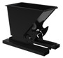 Vestil Steel Medium Duty No Bump and Dump Hopper - 1/4 Cubic Yard 4000 lb - Semi Gloss Black