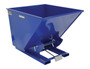Vestil Steel Heavy Duty Self Dumping Hopper - 2 Cubic Yard 6000 lb - Blue