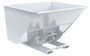Vestil Steel Light Duty No Bump and Dump Hopper - 3 Cubic Yard 2000 lb - White