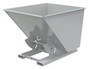 Vestil Steel Medium Duty No Bump and Dump Hopper - 2 Cubic Yard 4000 lb - Machine Gray