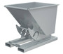 Vestil Steel Heavy Duty No Bump and Dump Hopper - 1/2 Cubic Yard 6000 lb - Silver