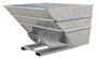 Vestil Steel Heavy Duty No Bump and Dump Hopper - 3 Cubic Yard 6000 lb - Galvanized