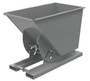 Vestil Steel Heavy Duty No Bump and Dump Hopper - 3/4 Cubic Yard 6000 lb - Battleship Gray