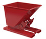 Vestil Steel Heavy Duty No Bump and Dump Hopper - 1/2 Cubic Yard 6000 lb - Soda Red