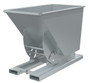 Vestil Steel Medium Duty No Bump and Dump Hopper - 3/4 Cubic Yard 4000 lb - Silver