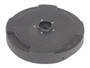 Vestil Low-Density Polyethylene Drum Recycling Lid with Flaps Closed - 55 Gallon - Black