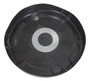 Vestil Low-Density Polyethylene Drum Recycling Lid with Flaps Closed - 55 Gallon - Black