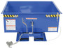 Vestil Steel Low Profile Self Dumping Hopper - .5 Cubic Yards 2,000 lb - Blue