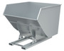 Vestil Steel Heavy Duty No Bump and Dump Hopper - 4 Cubic Yard 6000 lb - Silver