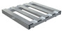 Vestil Aluminum Pallet Dolly with Pallet Top and Tilt - 48 In. x 48 In. 4000 lb - Silver