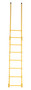 Vestil Steel Walk Through Dock Ladder - 8 Step 300 lb - Yellow