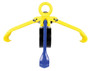 Vestil Ductile Iron Secure Overhead Drum Lifter - 21 In. x 22-1/2 In. x 12 In. 2200 lb Blue / - Yellow
