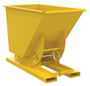 Vestil Steel Heavy Duty No Bump and Dump Hopper - 3/4 Cubic Yard 6000 lb - Yellow