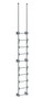 Vestil Steel Walk Through Dock Ladder - 10 Step 300 lb - Silver