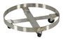 Vestil Stainless Steel Mobile Drum Dolly - 24 In. x 24 In. x 6 In. 800 lb - Silver