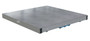 Vestil Aluminum Pallet Dolly with Solid Top Tilt - 42 In. x 42 In. 8000 lb - Silver