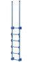 Vestil Steel Walk Through Dock Ladder - 6 Step 300 lb - Blue