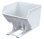 Vestil Steel Heavy Duty No Bump and Dump Hopper - 4 Cubic Yard 6000 lb - White