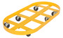 Vestil Steel Double Drum Dolly with Hard Rubber Casters - 45 In. x 45 In. x 39 In. Two 55 Gallon 2000 lb - Yellow