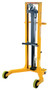 Vestil Steel Portable Drum Jack Accepts - 55 Gallon Steel and Fiber Drums 500 lb - Yellow