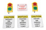 Vestil Polypropylene Traffic System Stop Go Set - 24V LED 3-3/4 In. x 6-1/2 In. x 11-1/2 In. - Yellow