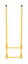 Vestil Steel Walk Through Dock Ladder - 2 Step 300 lb - Yellow