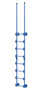 Vestil Steel Walk Through Dock Ladder - 8 Step 300 lb - Blue