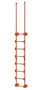 Vestil Steel Walk Through Dock Ladder - 8 Step 300 lb - Orange