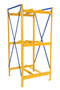 Vestil Steel Horizontal 3 Drum Storage Rack 1 Wide - 3 High 2400 lb - Yellow