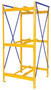 Vestil Steel Horizontal 3 Drum Storage Rack 1 Wide - 3 High 2400 lb - Yellow