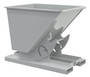 Vestil Steel Light Duty No Bump and Dump Hopper - 1/2 Cubic Yard 2000 lb - Machine Gray