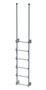 Vestil Steel Walk Through Dock Ladder - 6 Step 300 lb - Silver
