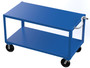 Vestil Steel - 30 In. x 60 In. Platform Heavy Duty Ergo Handle Cart with GFN Casters 4000 lb - Blue