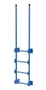 Vestil Steel Walk Through Dock Ladder - 4 Step 300 lb - Blue