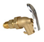 Vestil Brass Manual Drum Faucet with Spring Loaded Handle - 3/4 In. Bung