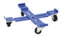 Vestil Steel Mobile Drum Dolly-Adjustable with Hard Rubber Wheels - 25-7/8 In. x 25-7/8 In. 5-5/16 In. 1000 lb - Blue