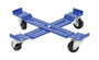 Vestil Steel Mobile Drum Dolly-Adjustable with Hard Rubber Wheels - 25-7/8 In. x 25-7/8 In. 5-5/16 In. 1000 lb - Blue