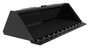 Vestil Steel Heavy Duty Low Profile Skid Steer Bucket - 72 In. - Black