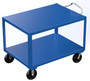 Vestil Steel - 34 In. x 48 In. Platform Heavy Duty Ergo Handle Cart with GFN Casters 4000 lb - Blue