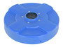Vestil Low-Density Polyethylene Drum Recycling Lid with Flaps - 30 Gallon - Blue
