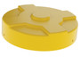 Vestil Low Density Polyethylene Drum Cover - 55 Gallon Closed - Yellow