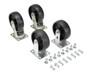 Vestil Glass Filled Nylon Caster Kit - 6 In. x 2 In. 4800 lb - Black