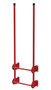 Vestil Steel Walk Through Dock Ladder - 2 Step 300 lb - Red